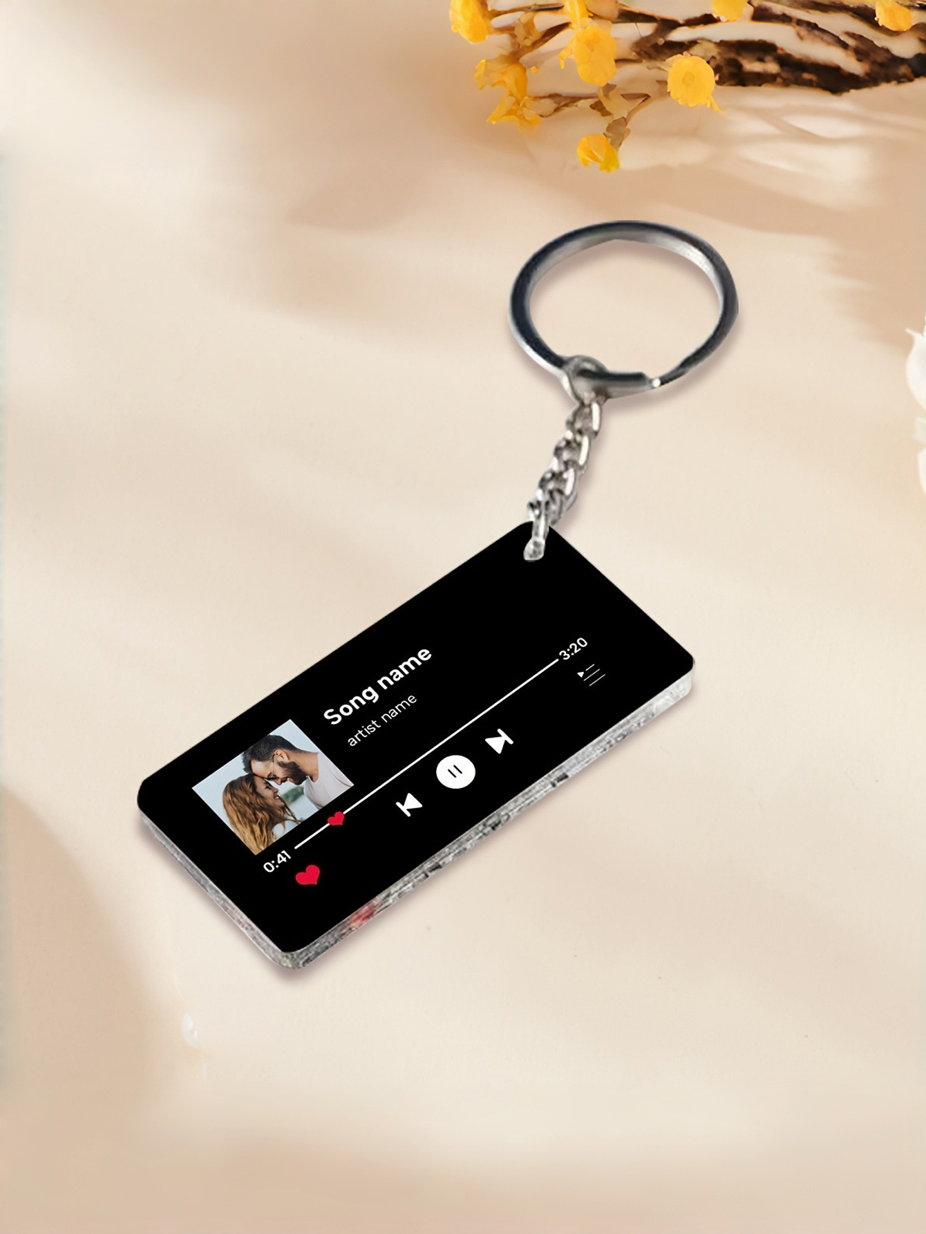 Custom Photo and Name Keychains, Personalized Acrylic Keychains